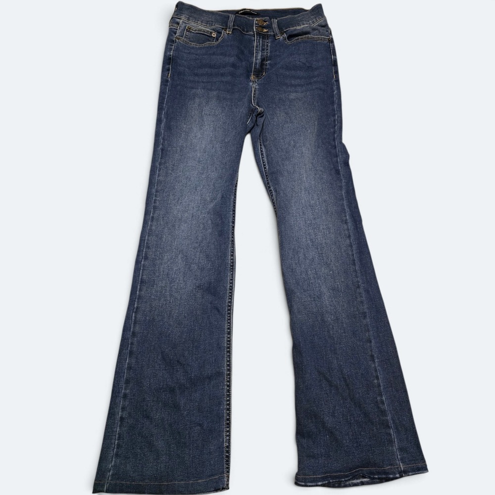 Calvin Klein Jeans Womens 10/30 Blue Flare Leg High Rise Double Button Denim